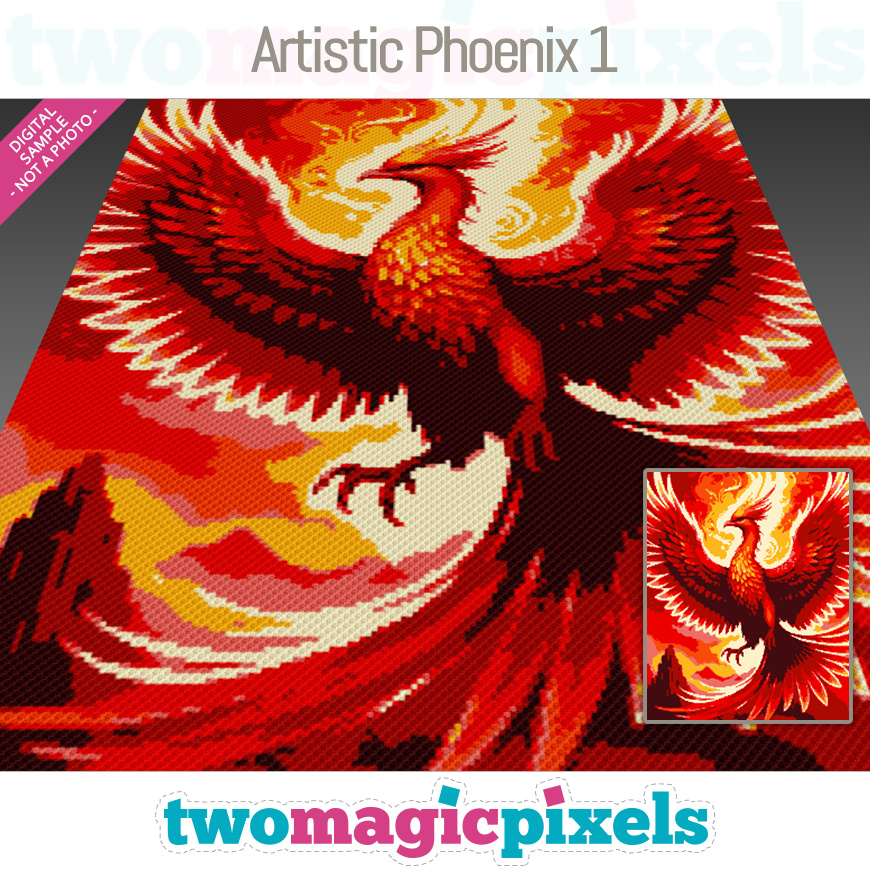 Artistic Phoenix 1 by Two Magic Pixels
