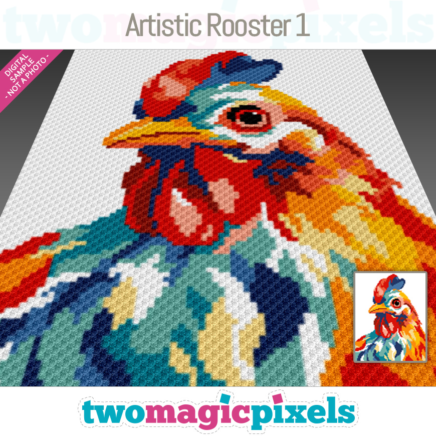 Artistic Rooster 1 by Two Magic Pixels