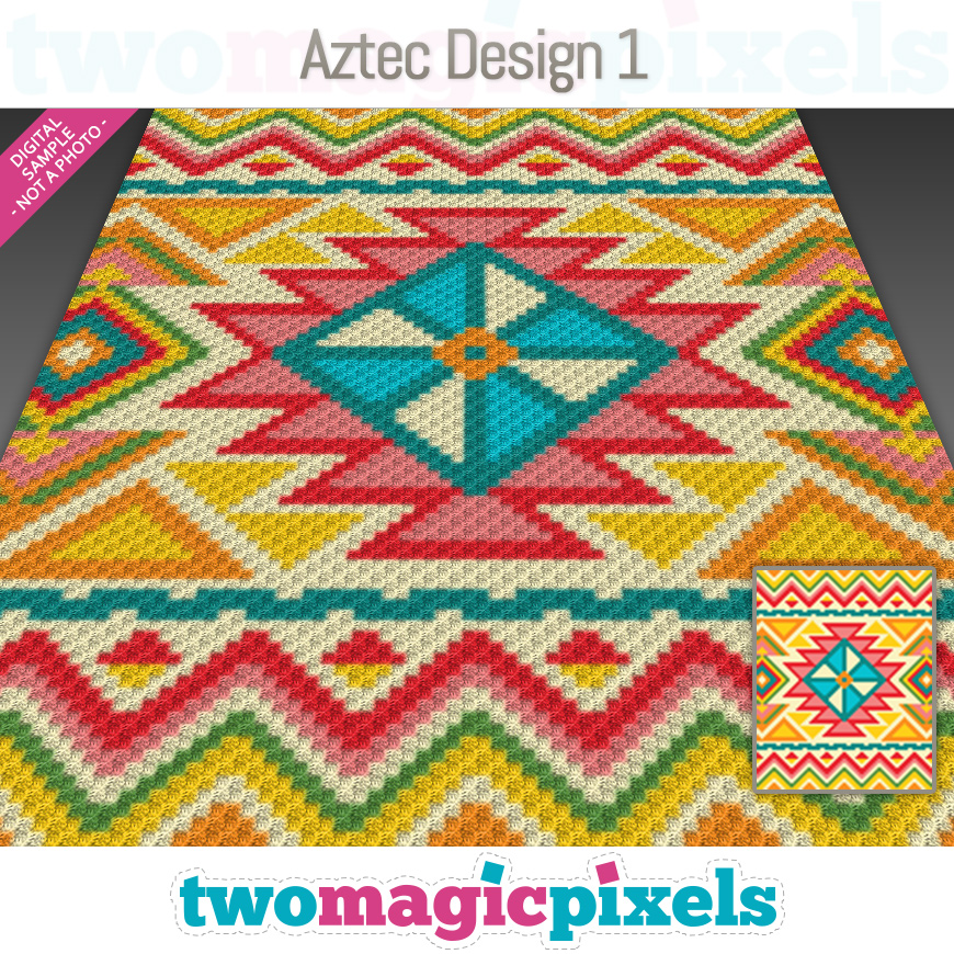 Aztec Design 1 by Two Magic Pixels