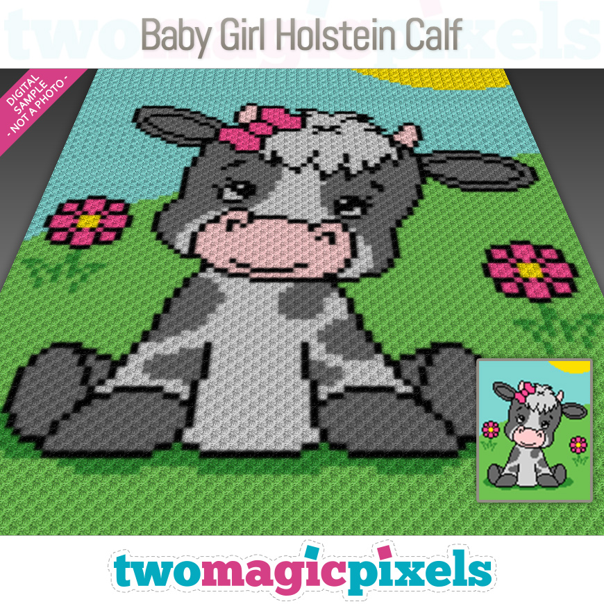 Baby Girl Holstein Calf by Two Magic Pixels