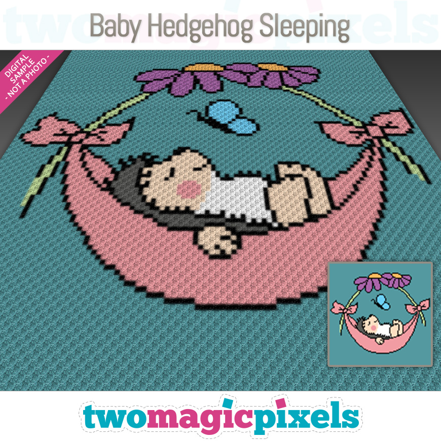 Baby Hedgehog Sleeping by Two Magic Pixels