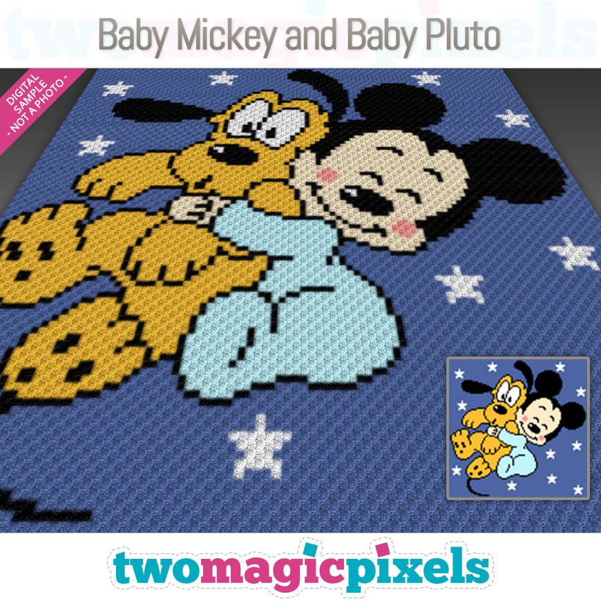 Baby Mickey and Baby Pluto by Two Magic Pixels