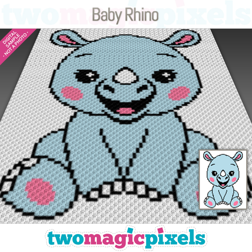Baby Rhino by Two Magic Pixels