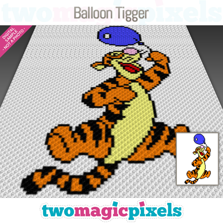Balloon Tigger by Two Magic Pixels