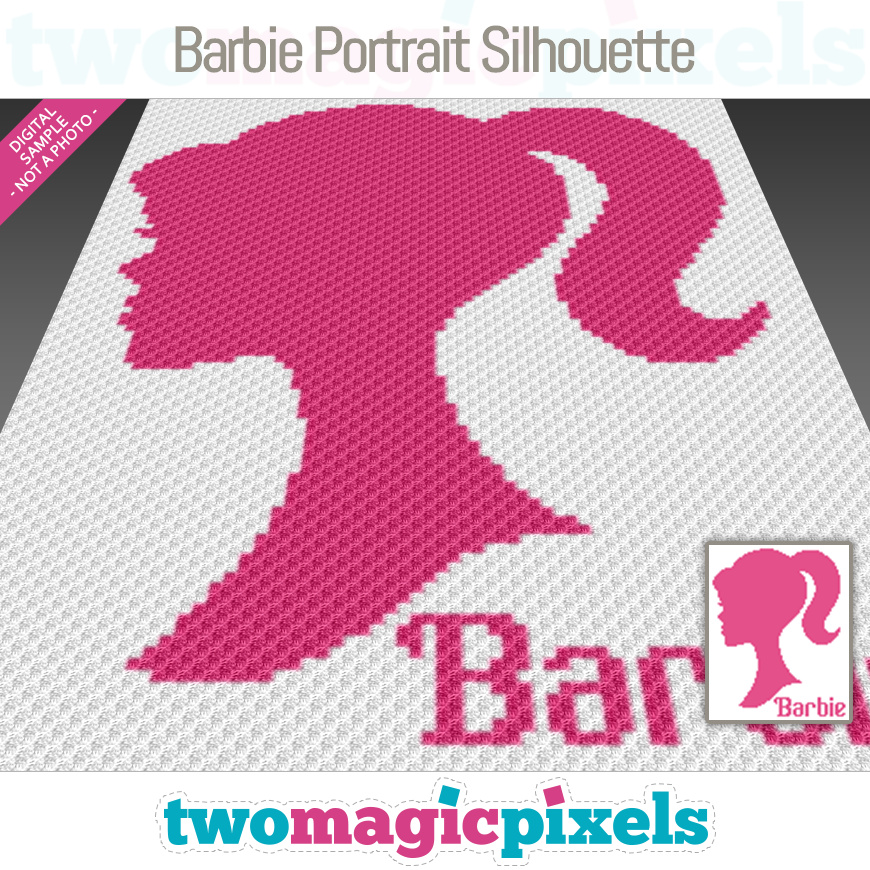 Barbie Portrait Silhouette by Two Magic Pixels