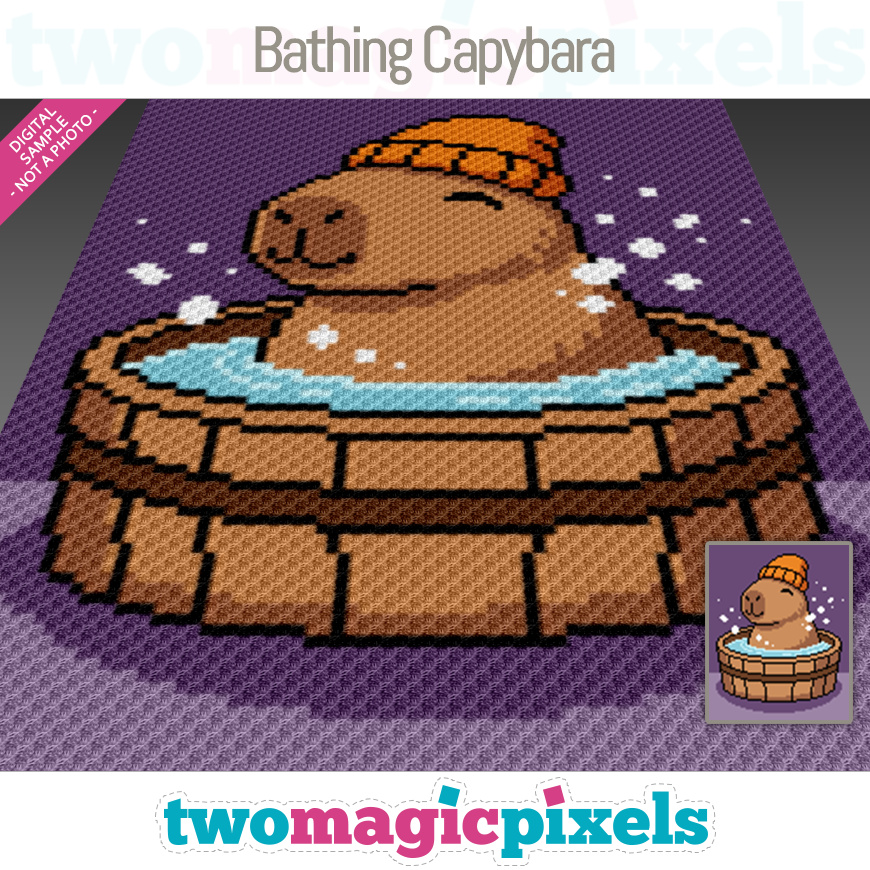 Bathing Capybara by Two Magic Pixels