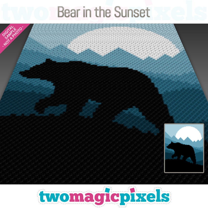 Bear in the Sunset by Two Magic Pixels