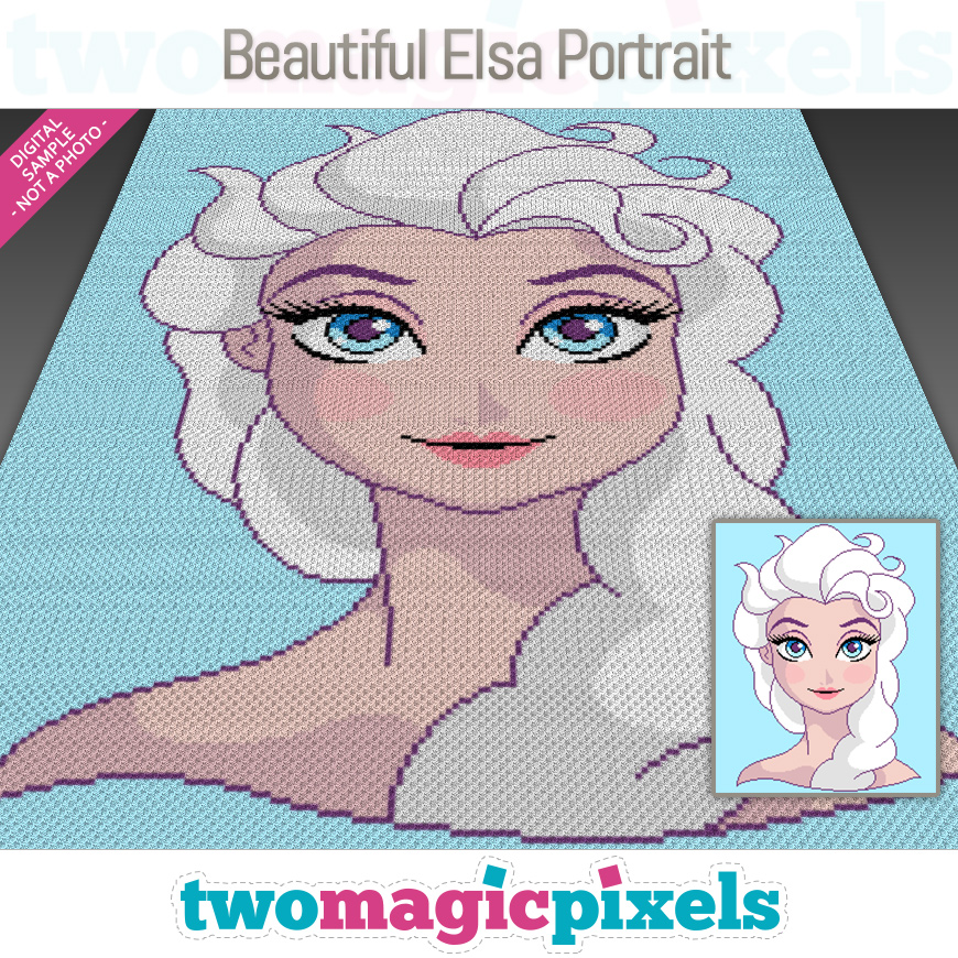 Beautiful Elsa Portrait by Two Magic Pixels