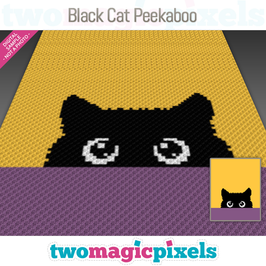 Black Cat Peekaboo by Two Magic Pixels