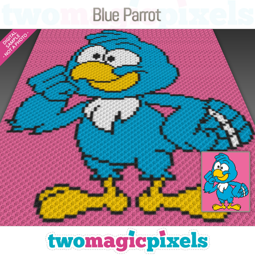 Blue Parrot by Two Magic Pixels