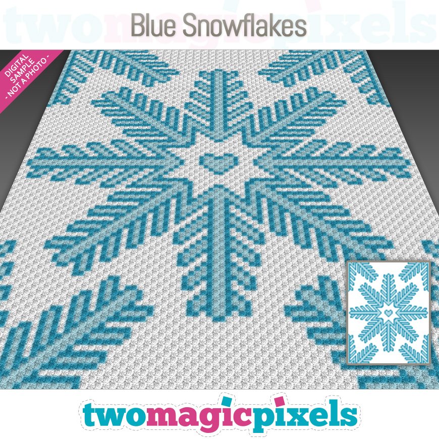 Blue Snowflakes by Two Magic Pixels