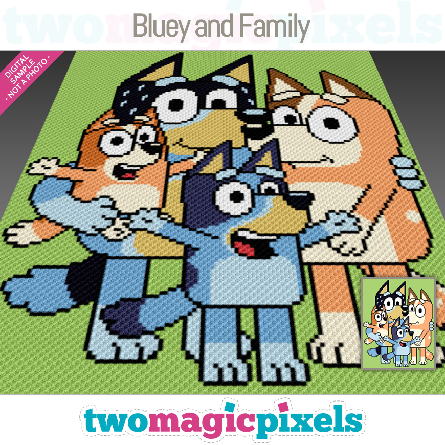 Bluey and Family by Two Magic Pixels