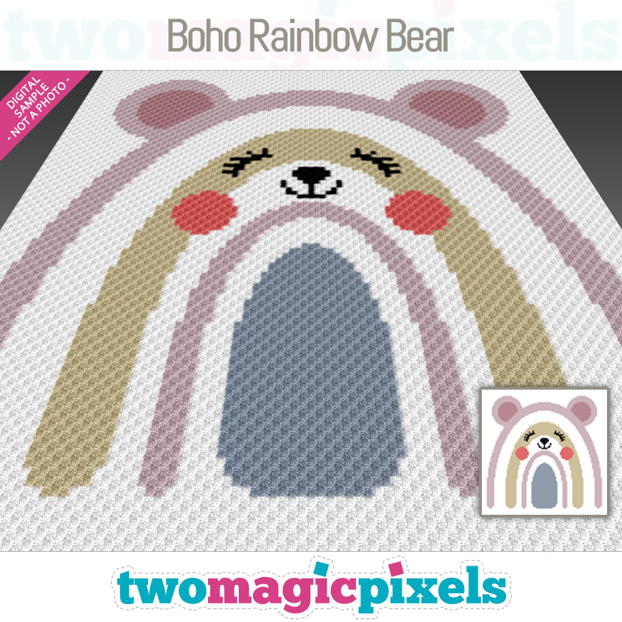 Boho Rainbow Bear by Two Magic Pixels Boho Rainbow Bear by Two Magic Pixels
