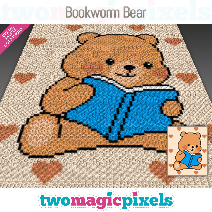 Bookworm Bear by Two Magic Pixels