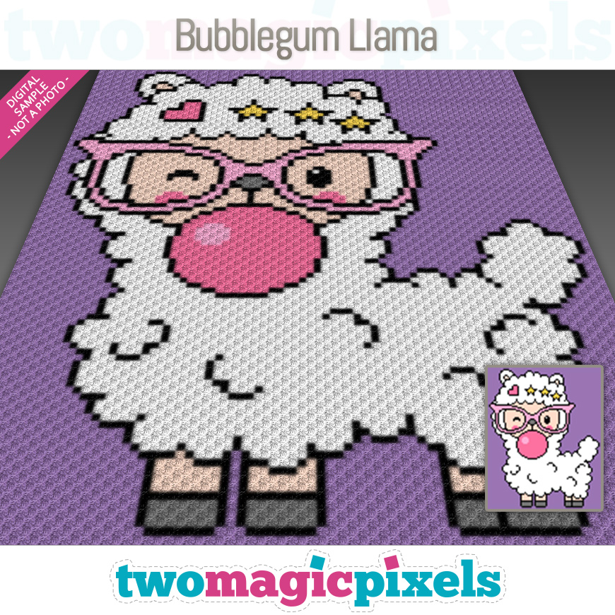 Bubblegum Llama by Two Magic Pixels