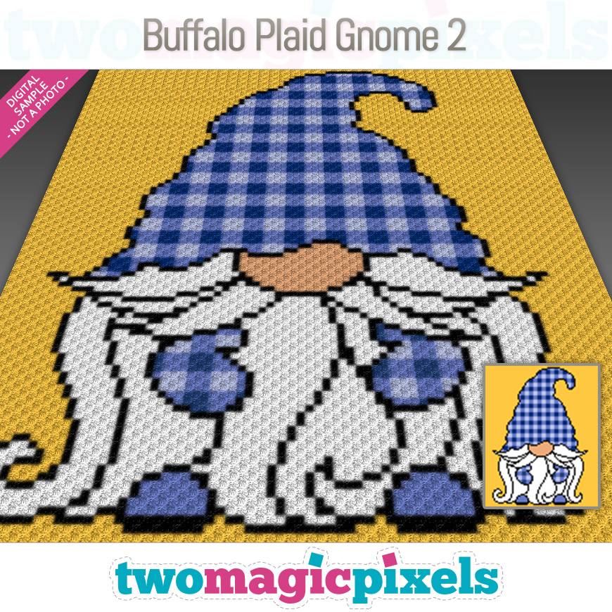 Buffalo Plaid Gnome 2 by Two Magic Pixels