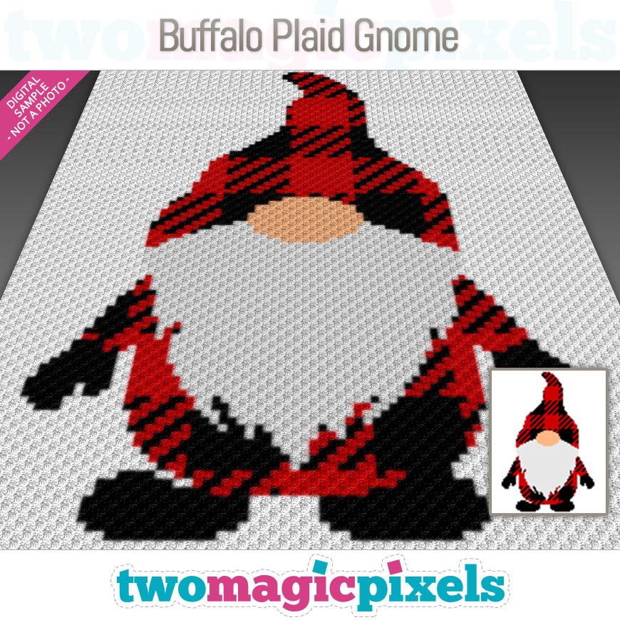 Buffalo Plaid Gnome by Two Magic Pixels