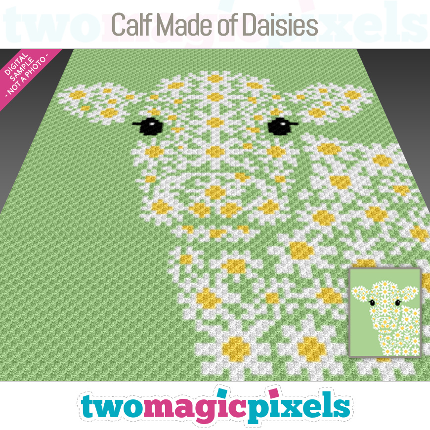 Calf Made of Daisies by Two Magic Pixels
