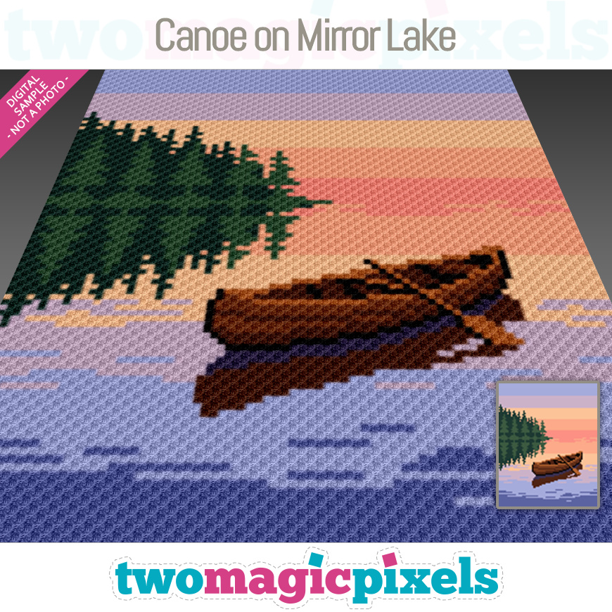 Canoe on Mirror Lake by Two Magic Pixels