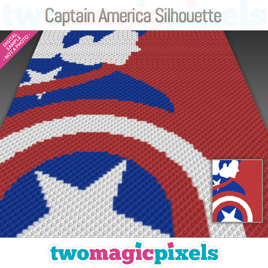 Captain America Silhouette by Two Magic Pixels