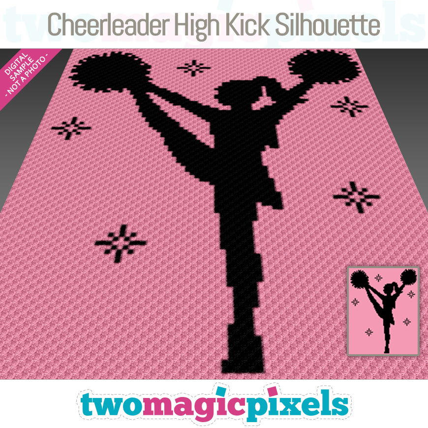 Cheerleader High Kick Silhouette by Two Magic Pixels