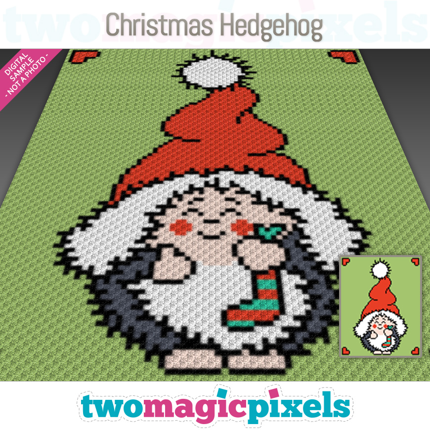 Christmas Hedgehog by Two Magic Pixels