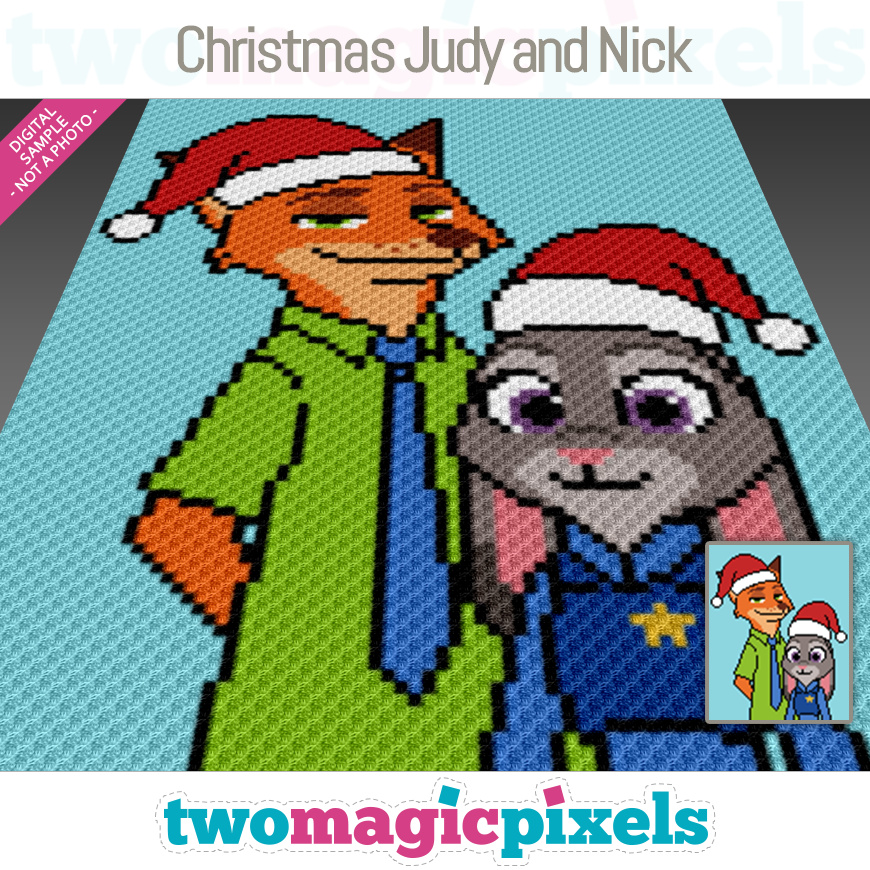 Christmas Judy and Nick by Two Magic Pixels