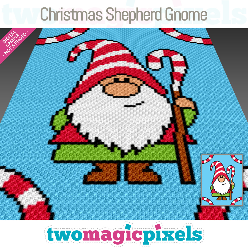 Christmas Shepherd Gnome by Two Magic Pixels