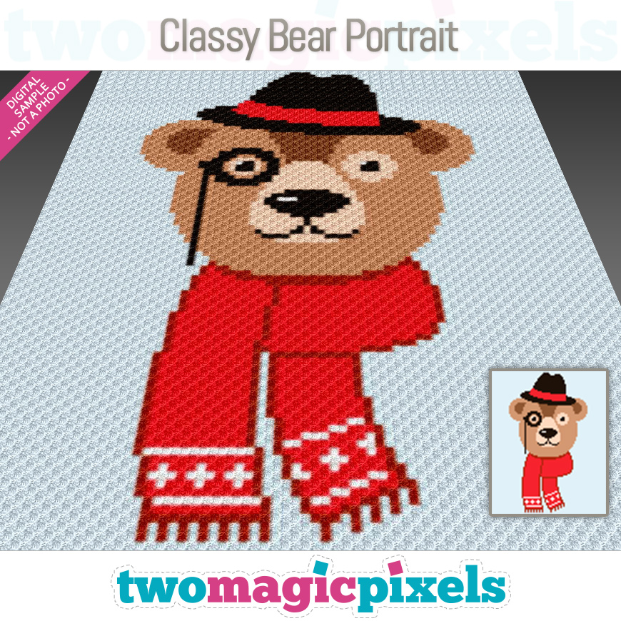 Classy Bear Portrait by Two Magic Pixels