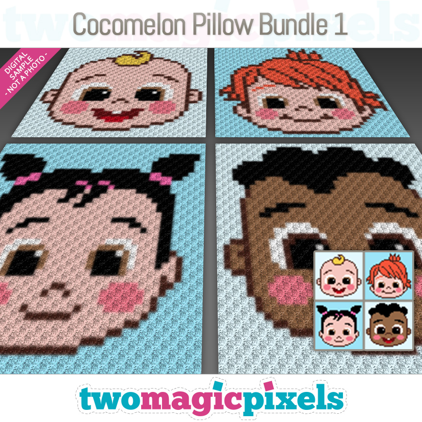 Cocomelon Pillow Bundle 1 by Two Magic Pixels