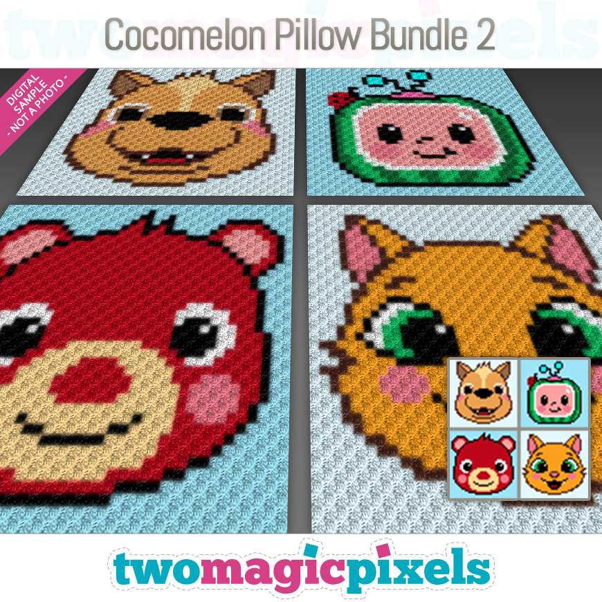 Cocomelon Pillow Bundle 2 by Two Magic Pixels