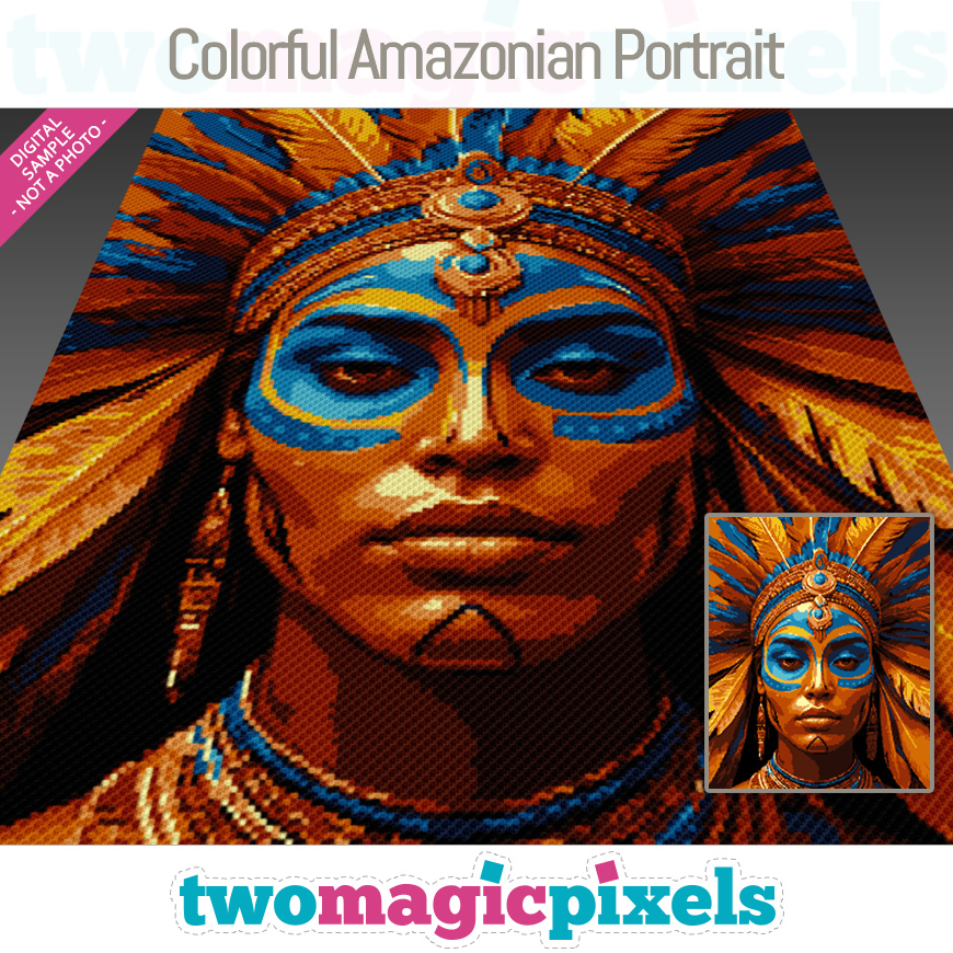 Colorful Amazonian Portrait by Two Magic Pixels