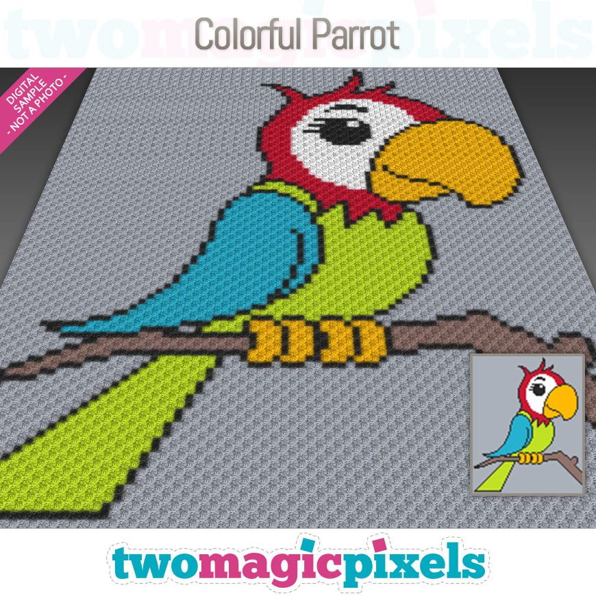 Colorful Parrot by Two Magic Pixels