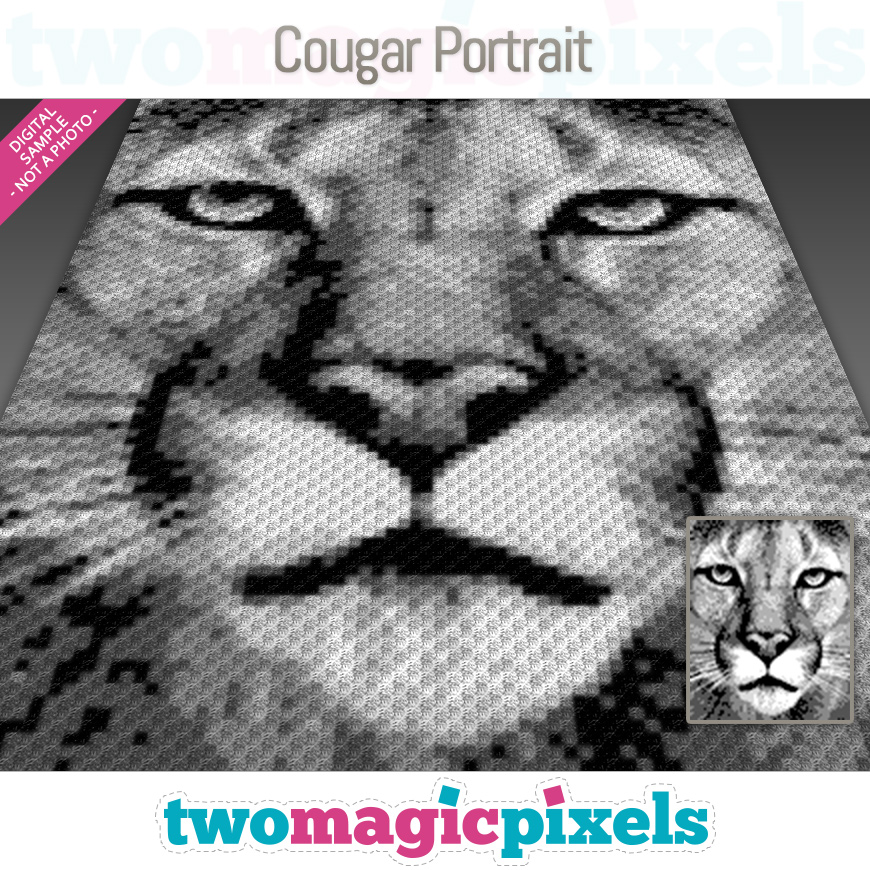 Cougar Portrait by Two Magic Pixels