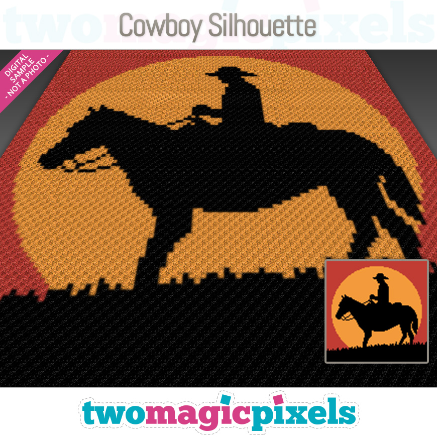 Cowboy Silhouette by Two Magic Pixels