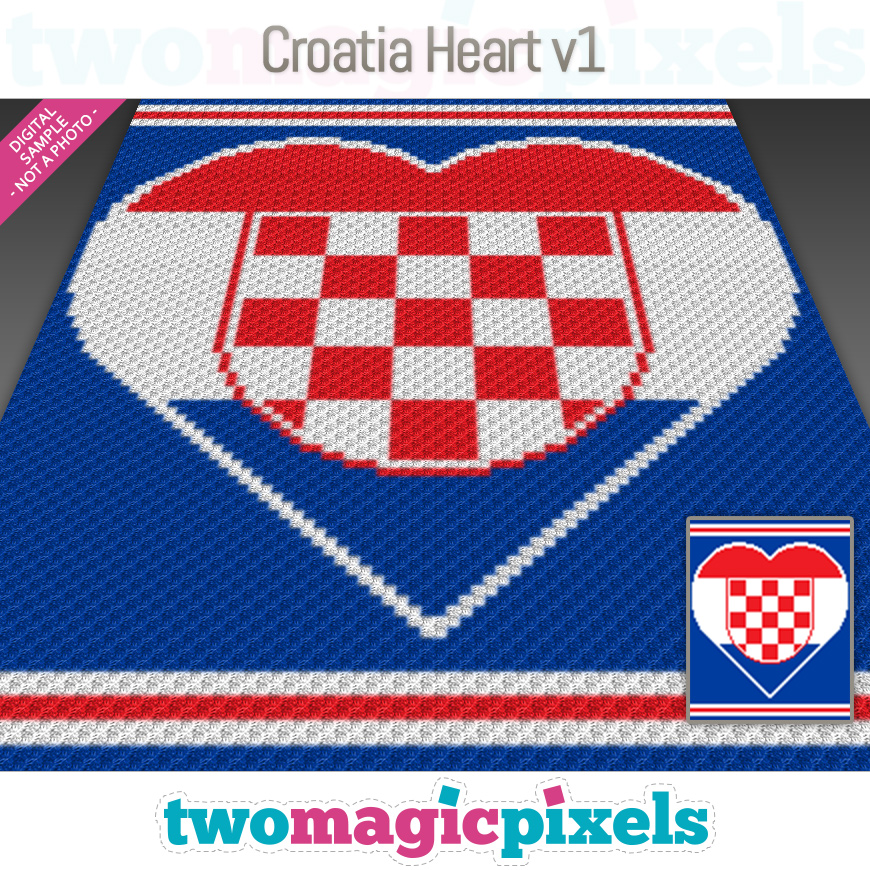Croatia Heart v1 by Two Magic Pixels