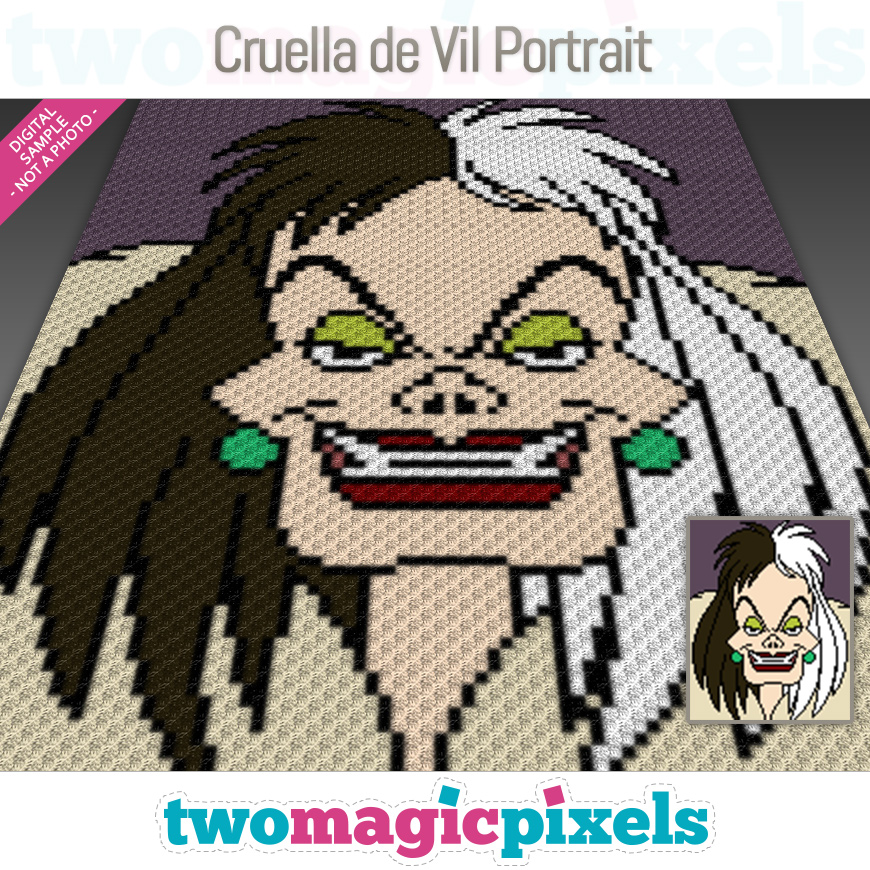 Cruella de Vil Portrait by Two Magic Pixels