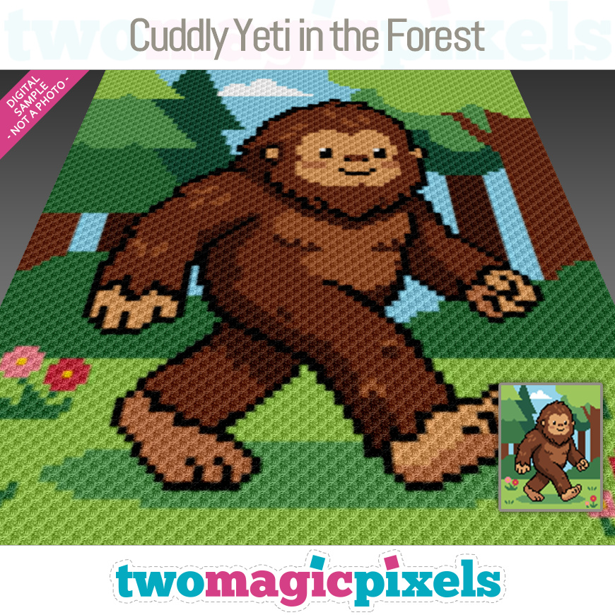 Cuddly Yeti in the Forest by Two Magic Pixels