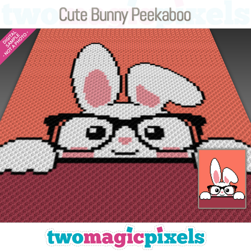 Cute Bunny Peekaboo by Two Magic Pixels