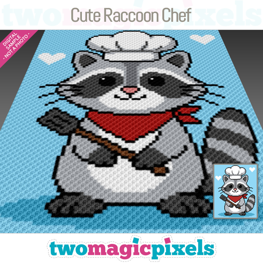 Cute Raccoon Chef by Two Magic Pixels