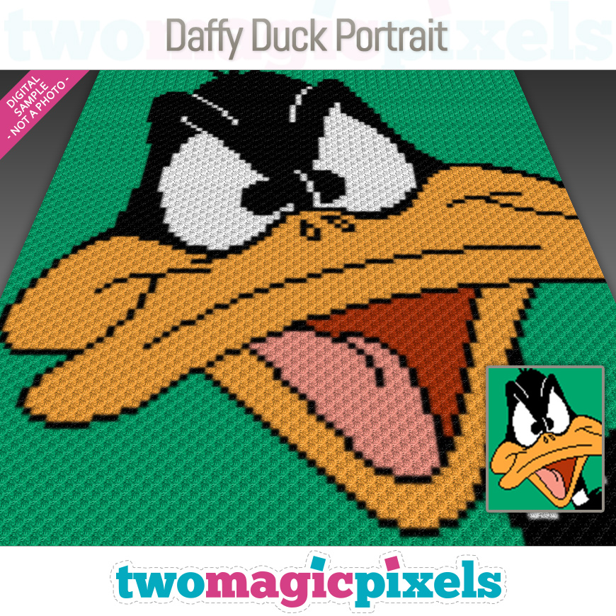 Daffy Duck Portrait by Two Magic Pixels