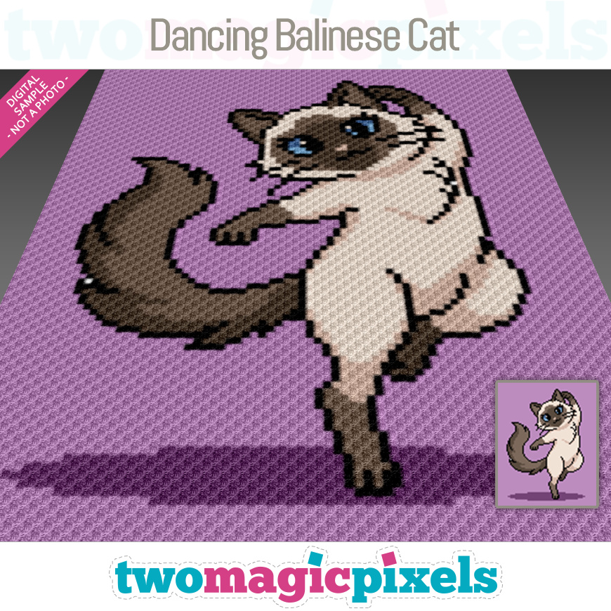 Dancing Balinese Cat by Two Magic Pixels