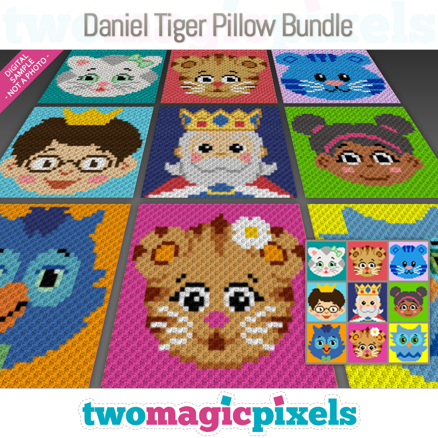 Daniel Tiger Pillow Bundle by Two Magic Pixels