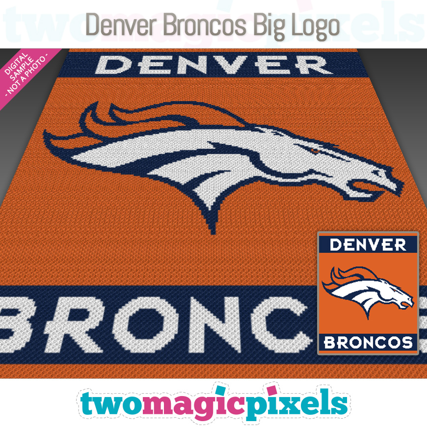 Denver Broncos Big Logo by Two Magic Pixels