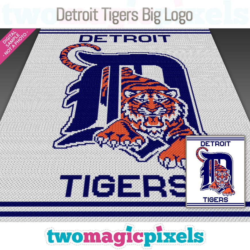 Detroit Tigers Big Logo by Two Magic Pixels