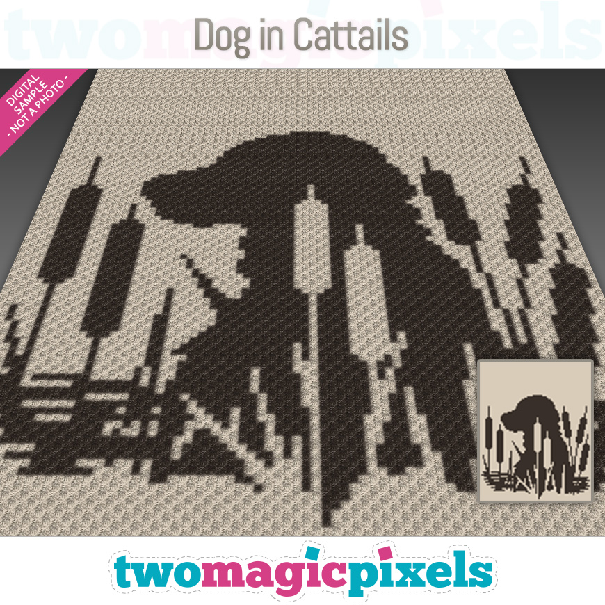 Dog in Cattails by Two Magic Pixels