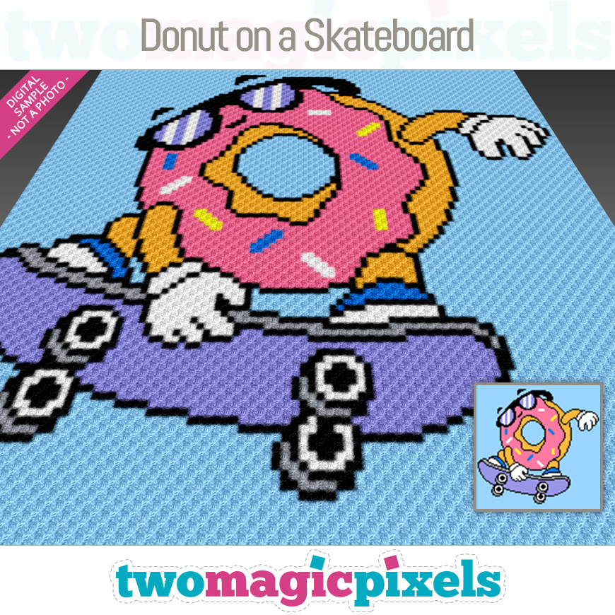Donut on a Skateboard by Two Magic Pixels