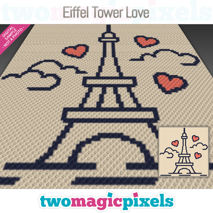 Eiffel Tower Love by Two Magic Pixels