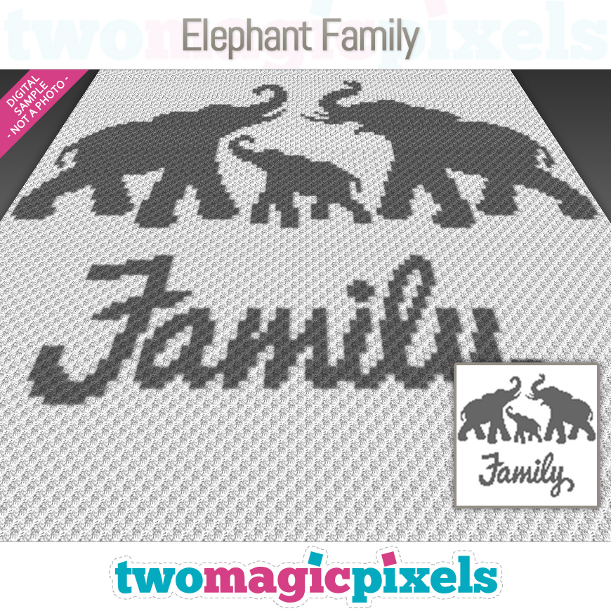 Elephant Family by Two Magic Pixels