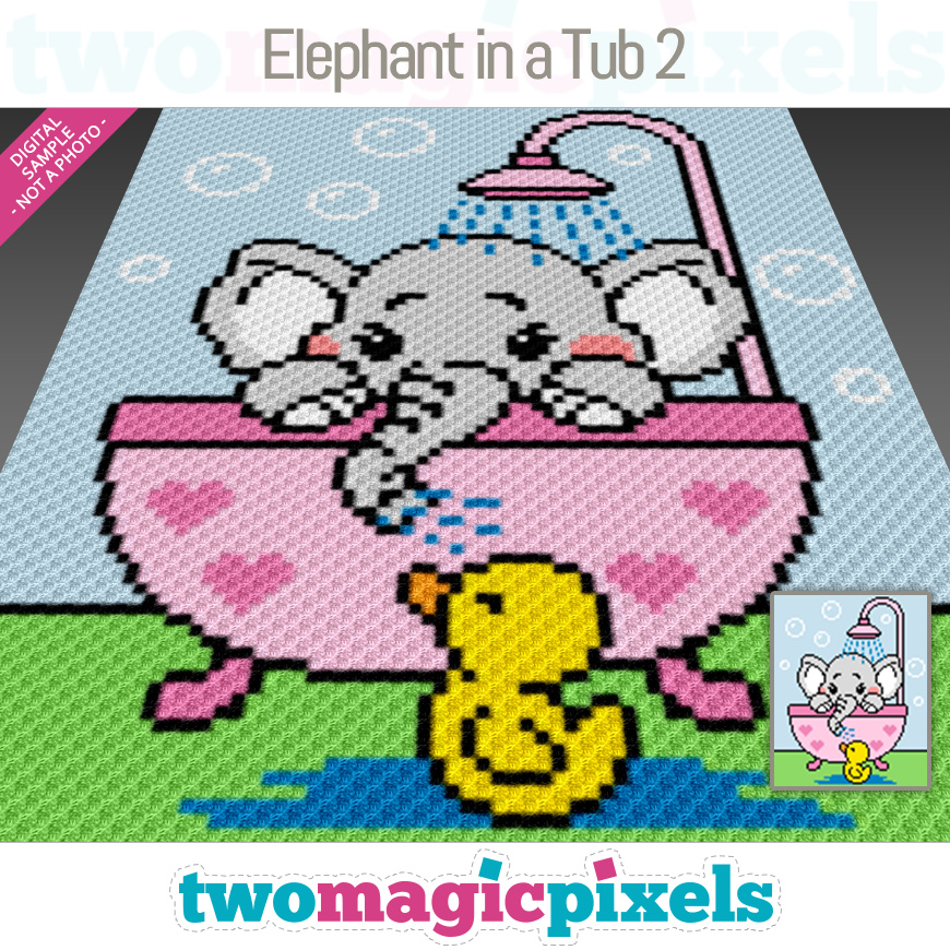 Elephant in a Tub 2 by Two Magic Pixels